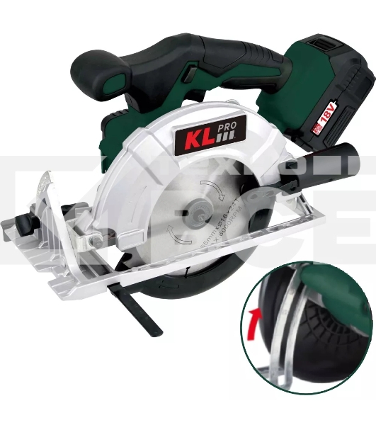 Профессиональная пила циркулярная бесщеточная KLPRO KLDAT18B-00 (18 В) без ЗУ и АКБ
