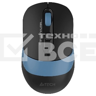 Мышь беспроводная A4Tech Fstyler FB10C черный/синий, 2000 dpi, радиоканал, Bluetooth, USB, кнопки - 4