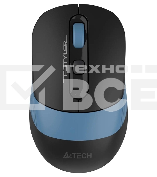 Мышь беспроводная A4Tech Fstyler FB10C черный/синий, 2000 dpi, радиоканал, Bluetooth, USB, кнопки - 4