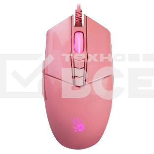 Мышь проводная A4Tech Bloody P91s розовый, 8000 dpi, USB, кнопки - 8