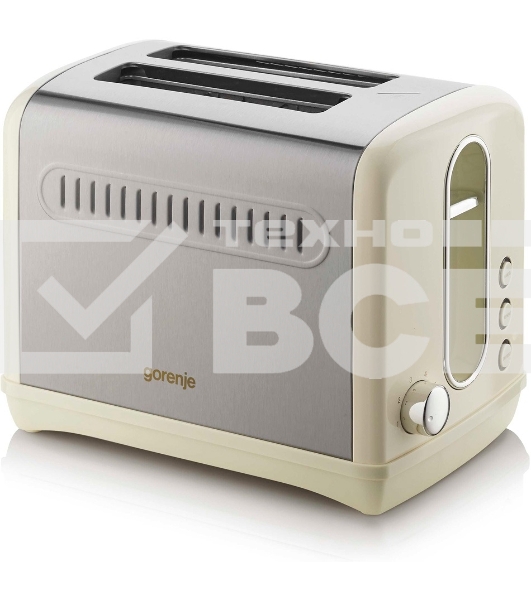 Тостер Gorenje T1100CLI 860Вт бежевый/серебристый