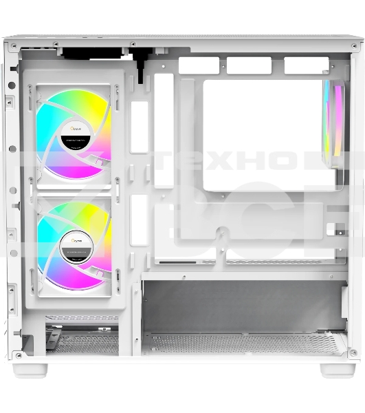 Корпус Ocypus Gamma C52 WH ARGB, Mini-Tower, белый, 3 x 120 мм