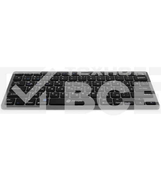 Клавиатура Оклик 835S черный/серый USB беспроводная BT/Radio slim Multimedia (1696467)