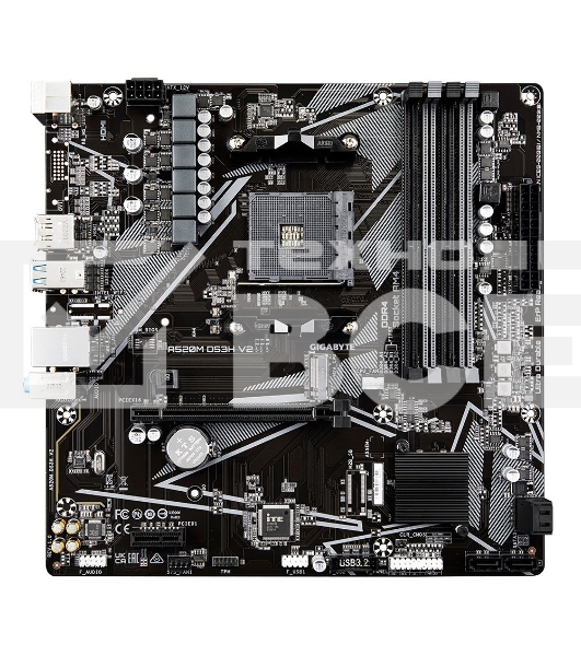 Материнская плата Gigabyte A520M DS3H V2  (V1.1), AM4, AMD A520, 4xDDR4, 4xSATA, 1xM.2, 1xPCIe 3.0 x16, 1xDP, 1xHDMI, 1x 1Gb LAN, 4xUSB 2.0, 4xUSB 3.2 Gen 1, 3x3.5 мм, 7.1, mATX
