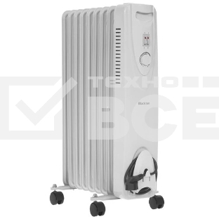 Масляный обогреватель Blackton Bt OH1111 (9 секций), белый, 2000 Вт, 20 м2, механический термостат