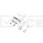 Блок питания (сетевой адаптер) HOCO C81A Asombroso single 1xUSB с кабелем Type-C, 2.1A, 10W, белый, фото5