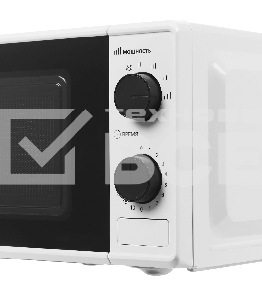 Микроволновая печь Hyundai HYM-M2041 белый, 20 л, 700 Вт, переключатели - поворотный механизм