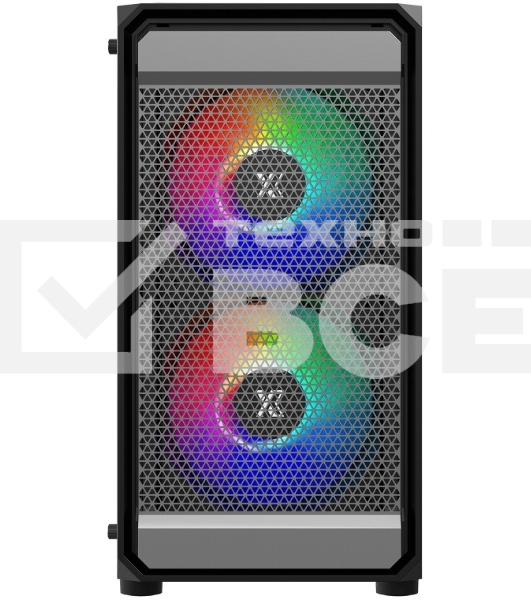 Компьютерный корпус XASTRA A303M 3FRGb Black mATX/Mesh/ tempered glass/2x140мм + 1x120мм FRGb fans/ A303M-2FC14F-1FC12F