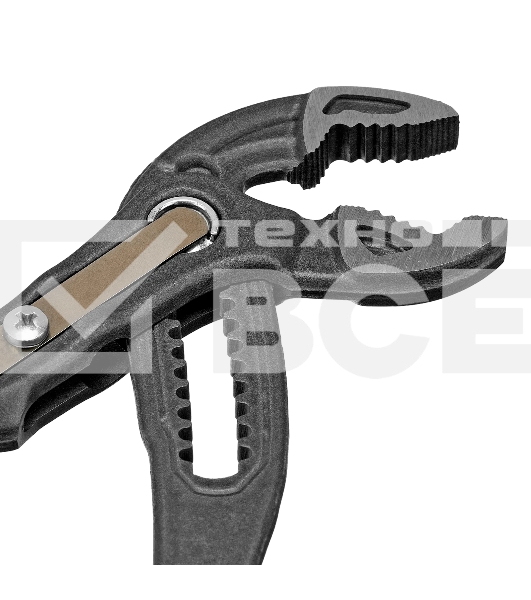 Клещи переставные Denzel кнопочный механизм, обливные рукоятки, 250 мм