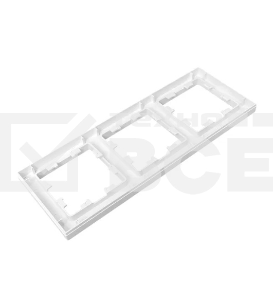 Рамка Эпика 3-местная, белая, пластик