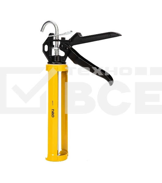 Пистолет для герметика Deli DL2370 Размер: 9 дюймов/230 мм. Сталь А3 + алюминий. Угол поворота 360.