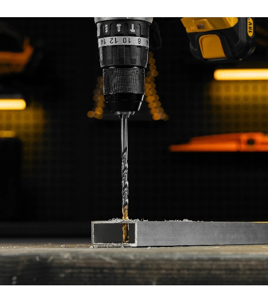 Сверло спиральное по металлу Denzel 6,5 х 148 мм, Р6М5, Golden Tip, удлиненное