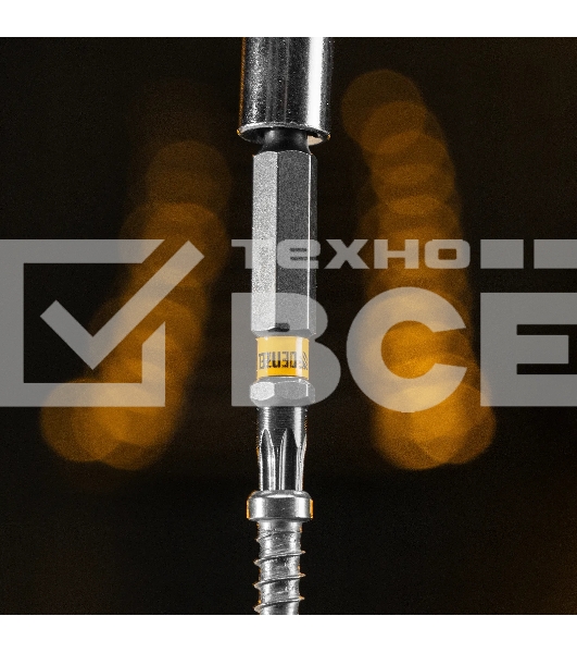 Набор бит Denzel TORX 25х50, сталь S2, шестигранный профиль, 10 шт.