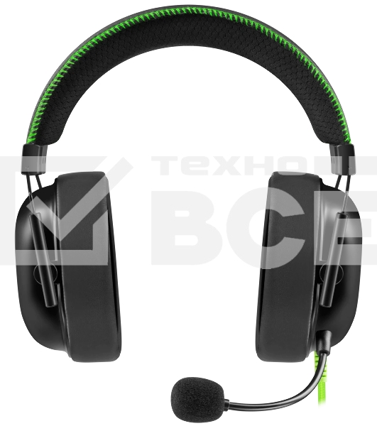 Гарнитура проводная игровая Defender Toxic черный, 7.1, LED, провод 2 м
