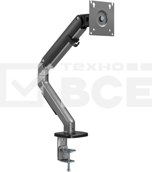 Кронштейн для мониторов Ultramounts UM734BL серый/черный 17'-27' макс.7кг крепление к столешнице поворот и наклон