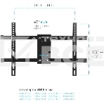Настенный кронштейн Kromax DIX-20 черный для LED/LCD телевизоров Диагональ экрана (дюймы): 22'-65', фото5