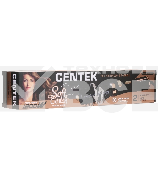Фен-щётка Centek CT-2061 золото/черный, 1200 Вт, 50 мм, ионизация