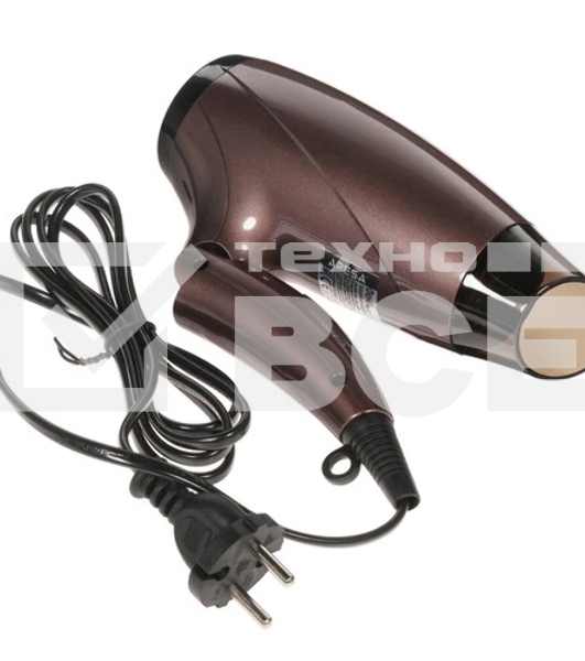 Фен ARESA AR-3214 коричневый/черный, 1250 Вт, компактный