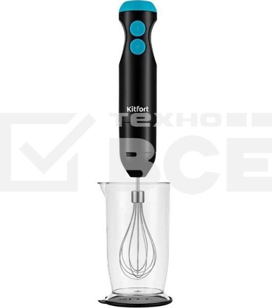 Блендер погружной Kitfort КТ-3041-3 350Вт черный/бирюзовый