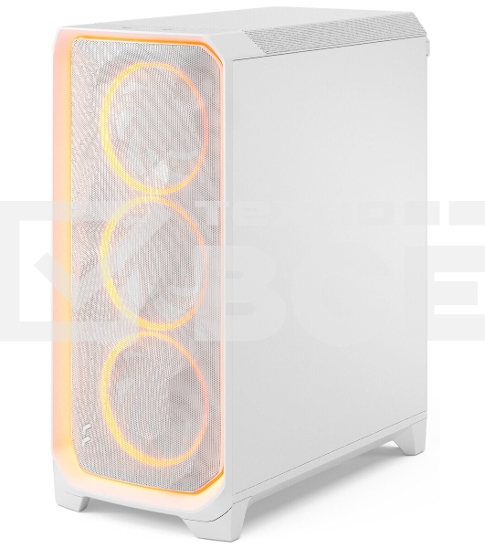 Корпус Fractal Design Meshify 3 XL White Ambience Pro RGB TG Clear Tint, Midi-Tower, белый, 3 x 140 мм