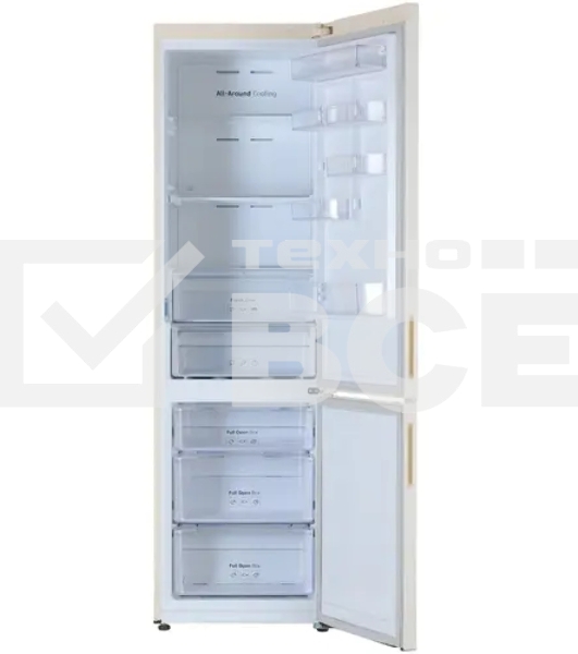 Холодильник Samsung RB37A5470EL/WT бежевый двухкамерный 269/98л морозилка снизу, No Frost