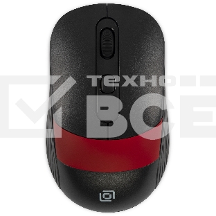 Мышь беспроводная Oklick 310MW черный/красный, 3200 dpi, радиоканал, USB, кнопки - 4
