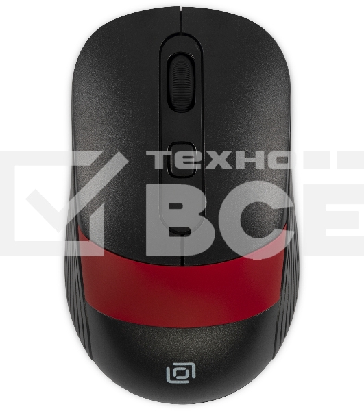 Мышь беспроводная Oklick 310MW черный/красный, 3200 dpi, радиоканал, USB, кнопки - 4