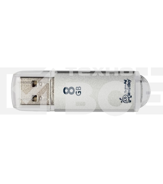 Флеш диск 8Gb USB Drive <USB2.0> Smartbuy V-Cut Silver (SB8GBVC-S)