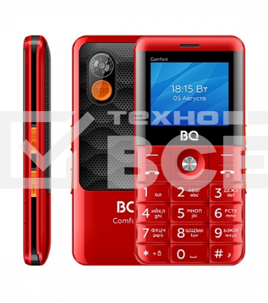 Мобильный телефон BQ 2006 Comfort красный/черный