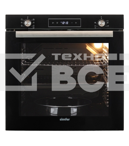 Электрический духовой шкаф Simfer B6EB56026, встраиваемый, черный