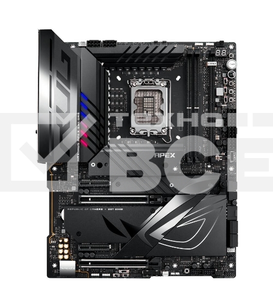 Материнская плата ASUS ROG MAXIMUS Z790 APEX ENCORE, LGA 1700, Intel Z790, 2xDDR5, 4xSATA, 3xM.2, 1xPCIe 5.0 x8, 1xPCIe 5.0 x16, 1x 2.5Gb LAN, 4xUSB-A 3.2 Gen 1, 5xUSB-A 3.2 Gen 2, 5x3.5 мм, 7.1, Standard-ATX