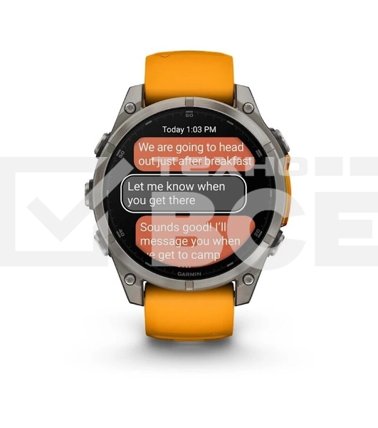 Смарт-часы Garmin Fenix 8 AMOLED Sapphire титановый серый, оранжевый 47мм