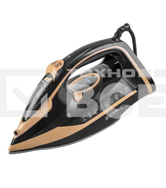 Утюг электрический Endever Delta-226, черный/бежевый, Мощность 2400 Вт, Подача пара до 45 г/мин, Паровой удар 160 г/мин, 8 шт/уп