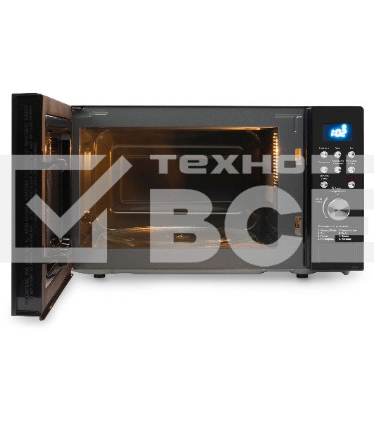 Микроволновая печь Hyundai HYM-D3033 черный, 20 л, 700 Вт, переключатели - кнопки/электронный поворотный механизм