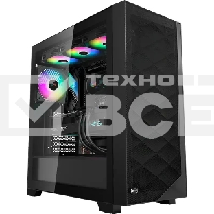 Компьютерный корпус PcCooler C3D510 BK ARGB черный без БП ATX 3x120mm 2xUSB3.0 1xUSB3.1 audio bott PSU