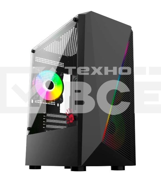 Компьютерный корпус Bloody BD-CC102F черный без БП mATX 2x120mm 2xUSB2.0 1xUSB3.0 audio bott PSU