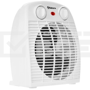 Тепловентилятор Sakura SA-0514W, белый, 2000 Вт, 25 м2, термостат