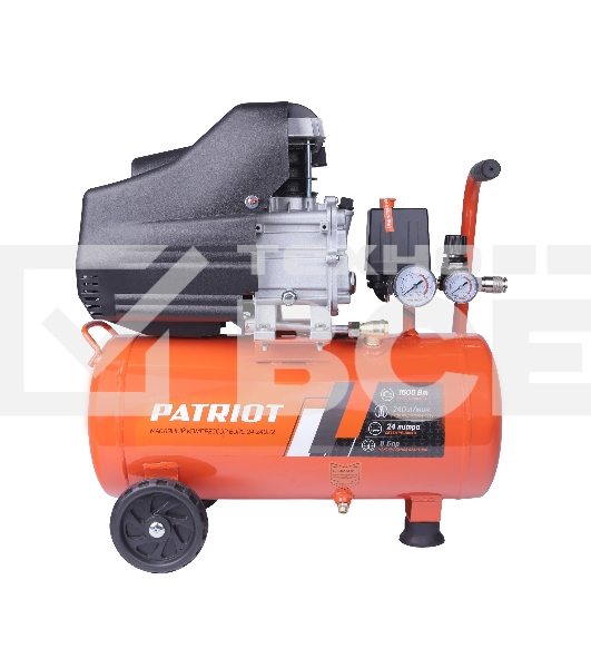 Компрессор поршневой Patriot Optima Euro 24-240K2 масляный 240л/мин 24л 1500Вт оранжевый/черный