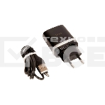 Блок питания (сетевой адаптер) HOCO С12Q Smart QC3.0, кабель Type-C-USB, 5V, 3.0A, черный, фото 1