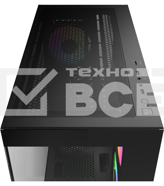 Компьютерный корпус Ocypus Gaммa C72 BK ARGB ATX/win/black/4 ARGB fans/no PSU/Tempered Glass