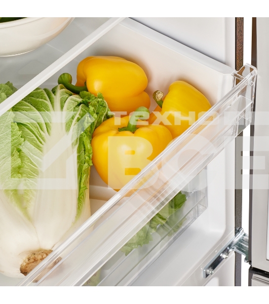 Холодильник Maunfeld MFF200NFSTSE серый двухкамерный 271/106л л морозилка снизу, No Frost