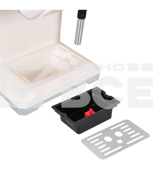 Кофеварка рожковая Hyundai HEM-5300 бежевый/серебристый, исп. кофе - молотый, 1.5 л, 850 Вт, 20 бар