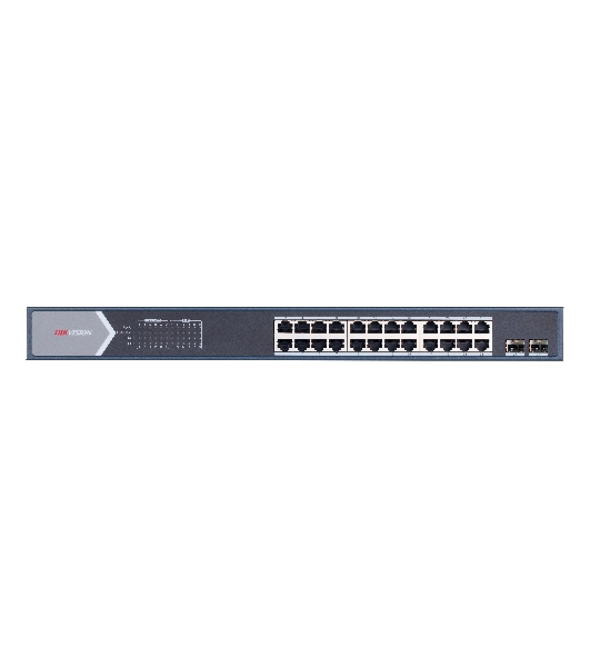 Коммутатор Hikvision DS-3E0526P-E/M, 24×1 Гбит/с PoE+ + 2×1 Гбит/с SFP, неуправляемый