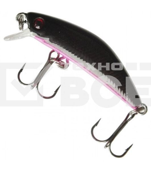 Воблер минноу 556, SAN-MINNOW GRIPS 42S, Черная с розовым низом