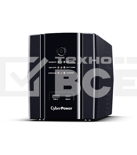 Источник бесперебойного питания CyberPower UT2200EG ИБП {Line-Interactive, Tower, 2200VA/1320W USB/RJ11/45/USB charger A/C (4 EURO) NEW, 12В/9 Ач х 1}