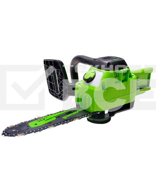 Цепная пила аккумуляторная GreenWorks G24CS25K4, 24V, 25см, c АКБ 4Ач и ЗУ (2007707UB)