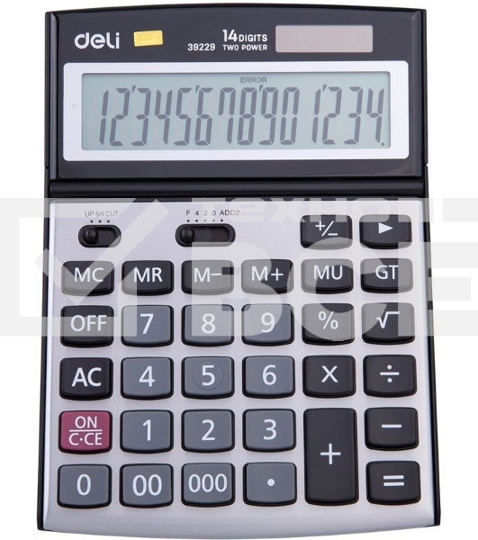 Калькулятор настольный Deli E39229 серебристый 14-разр.