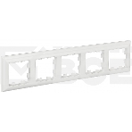 Рамка 5-местная IEK BRITE РУ-5-Бр DECOR 3D-форма белый, фото 1