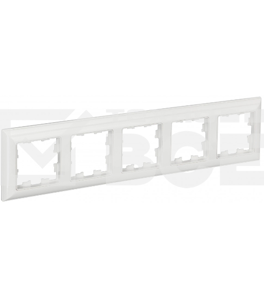 Рамка 5-местная IEK BRITE РУ-5-Бр DECOR 3D-форма белый