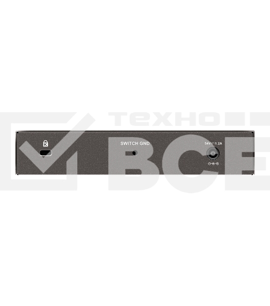 Неуправляемый коммутатор D-Link DGS-1008P/F3A с 8 портами 10/100/1000Base-T (4 порта PoE 802.3af/at, PoE-бюджет 60 Вт)